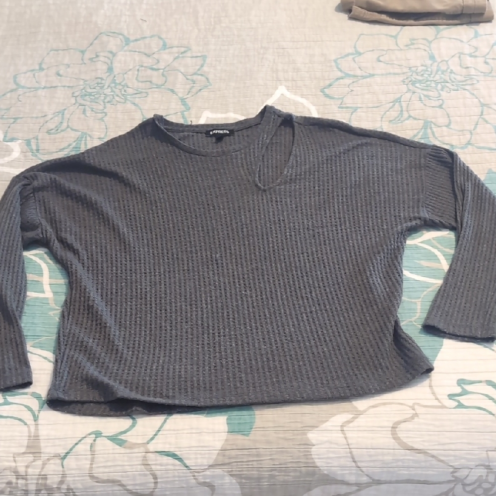 Express Charcoal Knit Sweater